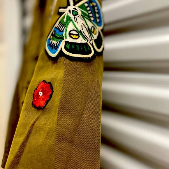 CINQ A SEPT MILITARY JACKET 💚 S - Picture 5 of 11